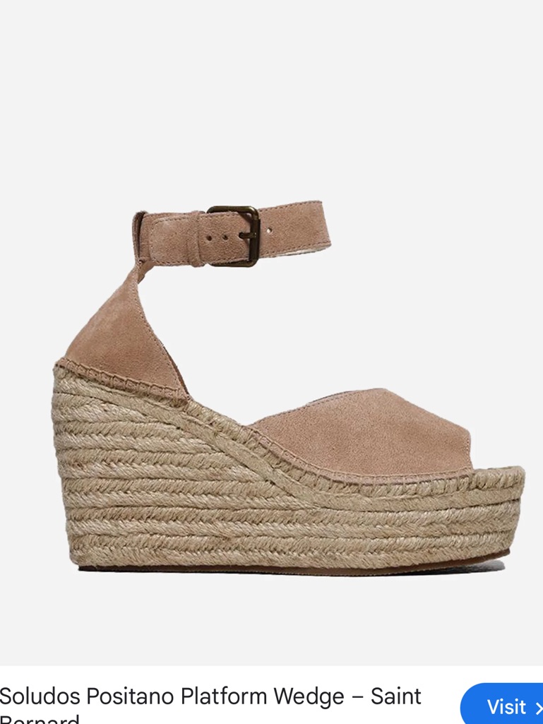 Soludos Positano Wedge Sandal In Beige Suede With Espadrille Platform